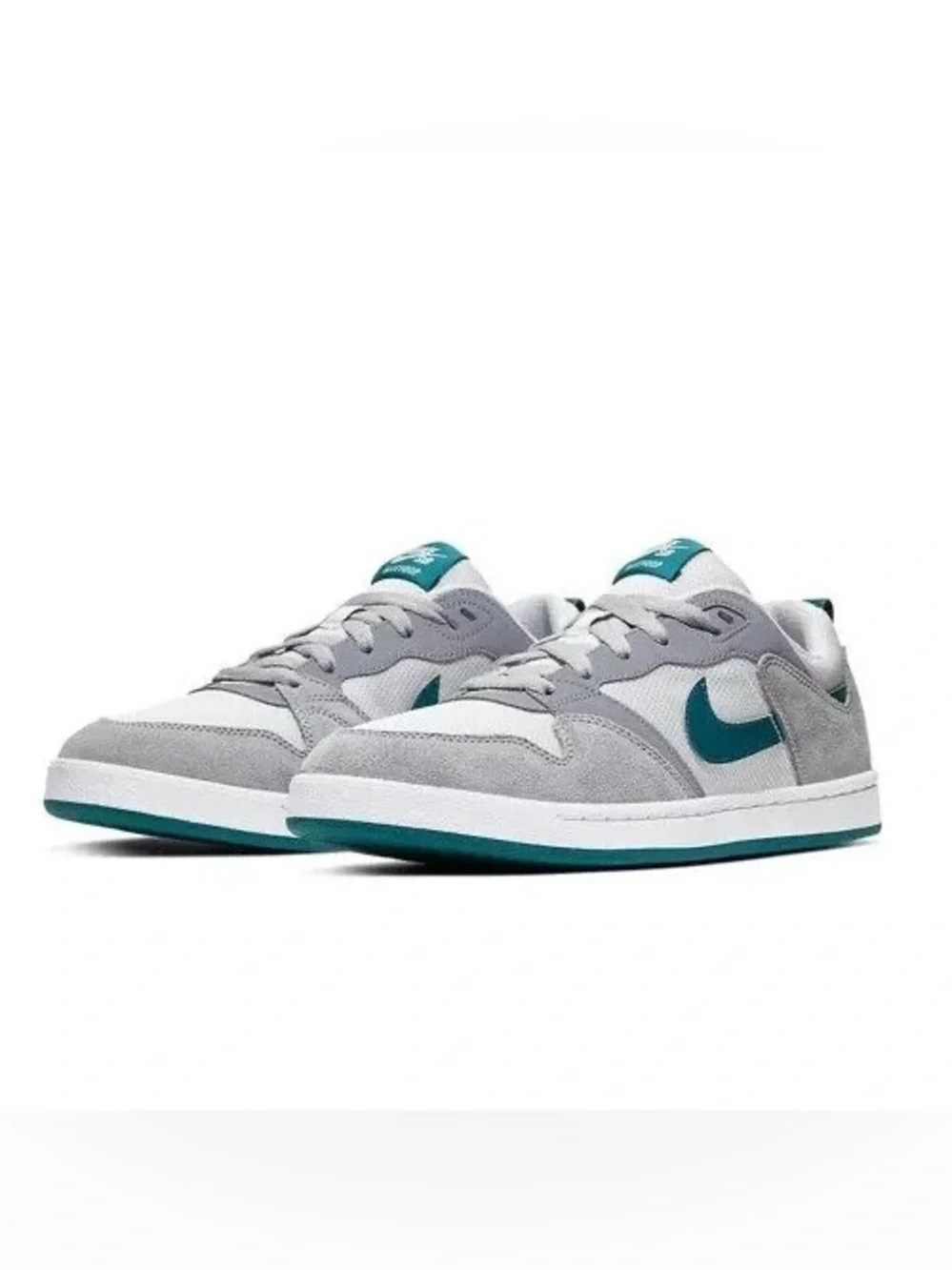 Nike SB Alleyoop Gray Teal White Skate Shoes Youth 4.5Y Women’s 6 NIB